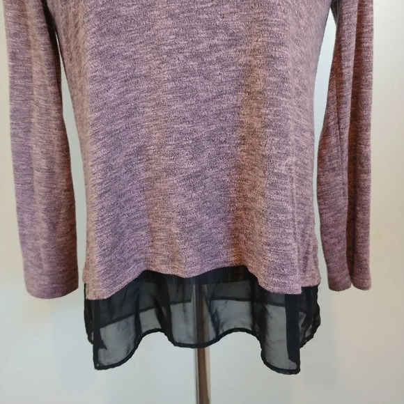 Armand Thiery Knit Shirt with Sheer Accent, L - Picture 3 of 5